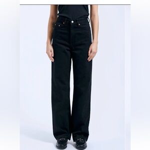 Dr. Denim Echo Black Wide Leg High Waisted Size 32/32